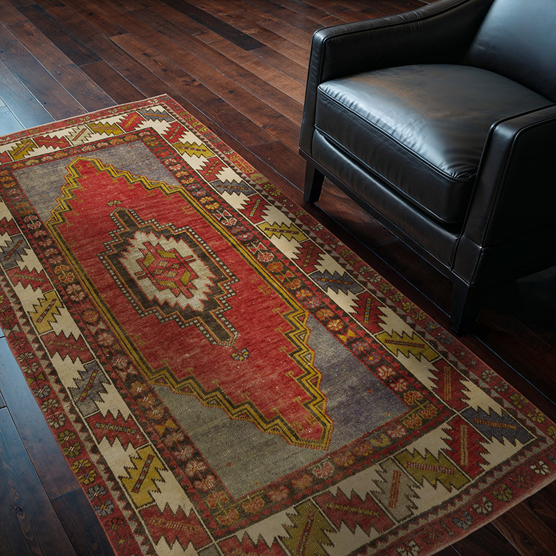 Vintage Turkish Hand-Knotted Rug - 3' 7" x 6' 4" (43" x 76") - K0088481