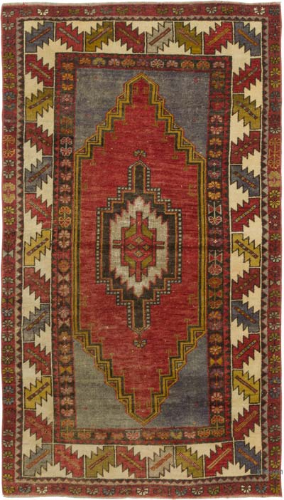 Alfombra Vintage Turca Anudada a Mano - 108 cm x 193 cm