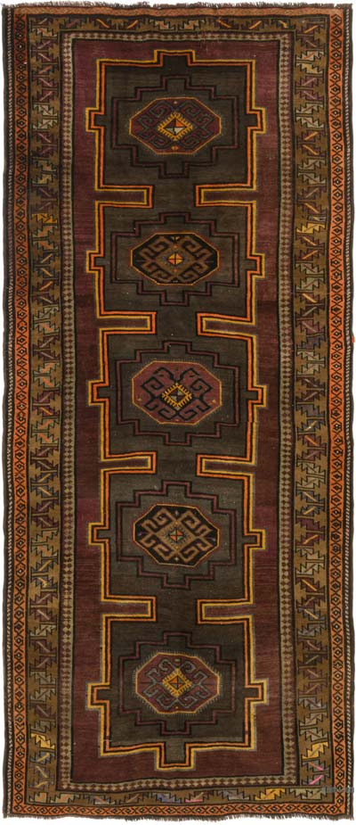 Vintage Turkish Hand-Knotted Rug - 4' 11" x 10' 11" (59" x 131")