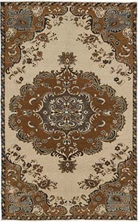 Vintage Turkish Hand-Knotted Rug - 5' 4" x 8' 5" (64" x 101")