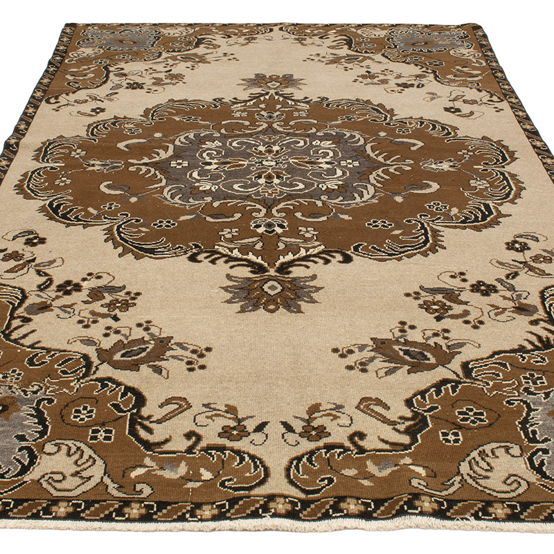 Alfombra Vintage Turca Anudada a Mano - 162 cm x 257 cm - K0088484