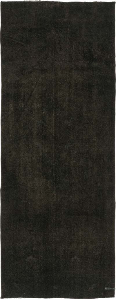 Over-dyed Vintage Hand-Knotted Turkish Runner - 3' 9" x 9' 7" (45" x 115")