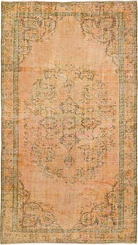 Over-dyed Vintage Hand-Knotted Turkish Rug - 5' 3" x 9' 3" (63" x 111")