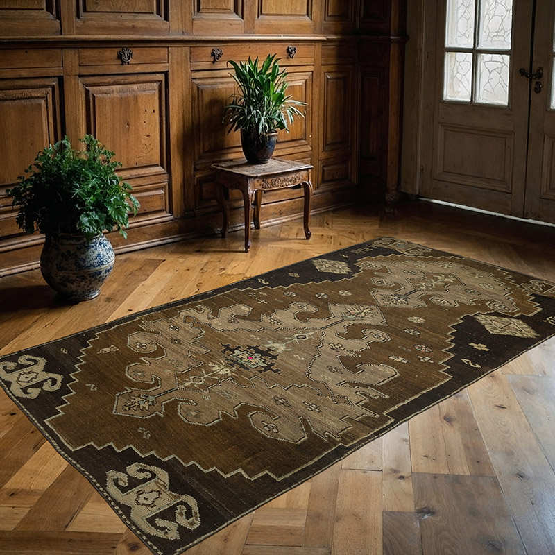 Vintage Turkish Hand-Knotted Rug - 4' 9" x 8' 4" (57" x 100") - K0088492