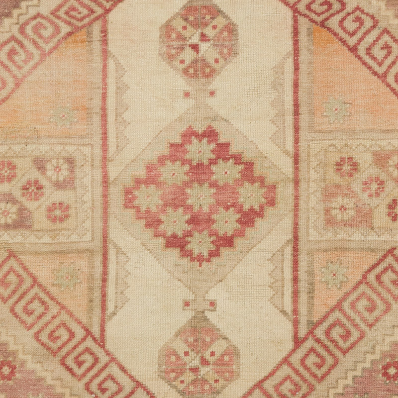 Alfombra Vintage Turca Anudada a Mano - 126 cm x 217 cm - K0088493
