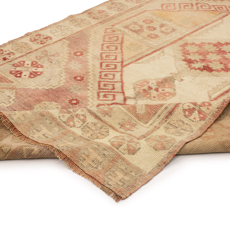 Alfombra Vintage Turca Anudada a Mano - 126 cm x 217 cm - K0088493