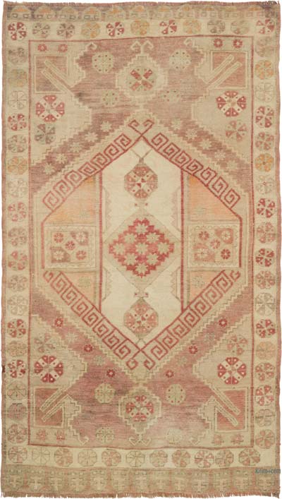 El Dokuma Vintage Halı - 126 cm x 217 cm