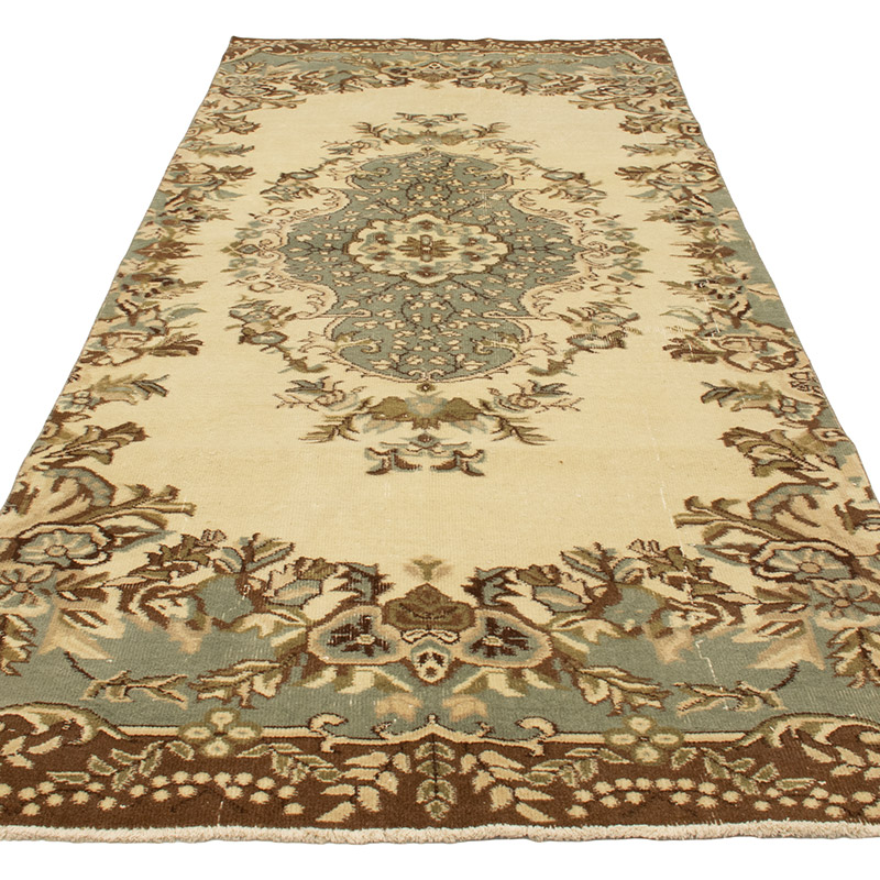 Vintage Turkish Hand-Knotted Rug - 4' 2" x 9' 9" (50" x 117") - K0088495