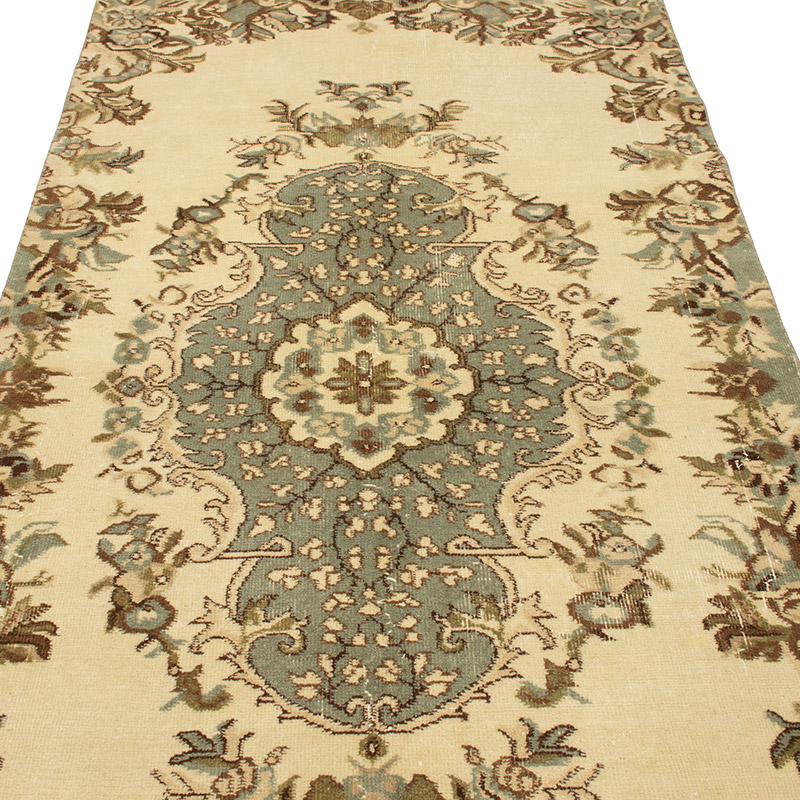 Vintage Turkish Hand-Knotted Rug - 4' 2" x 9' 9" (50" x 117") - K0088495