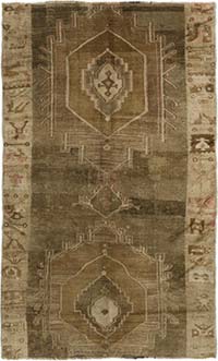Vintage Turkish Hand-Knotted Rug - 6' 6" x 10' 8" (78" x 128")