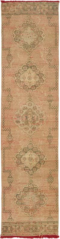 Vintage Turkish Hand-Knotted Runner - 2' 7" x 10' 6" (31" x 126")