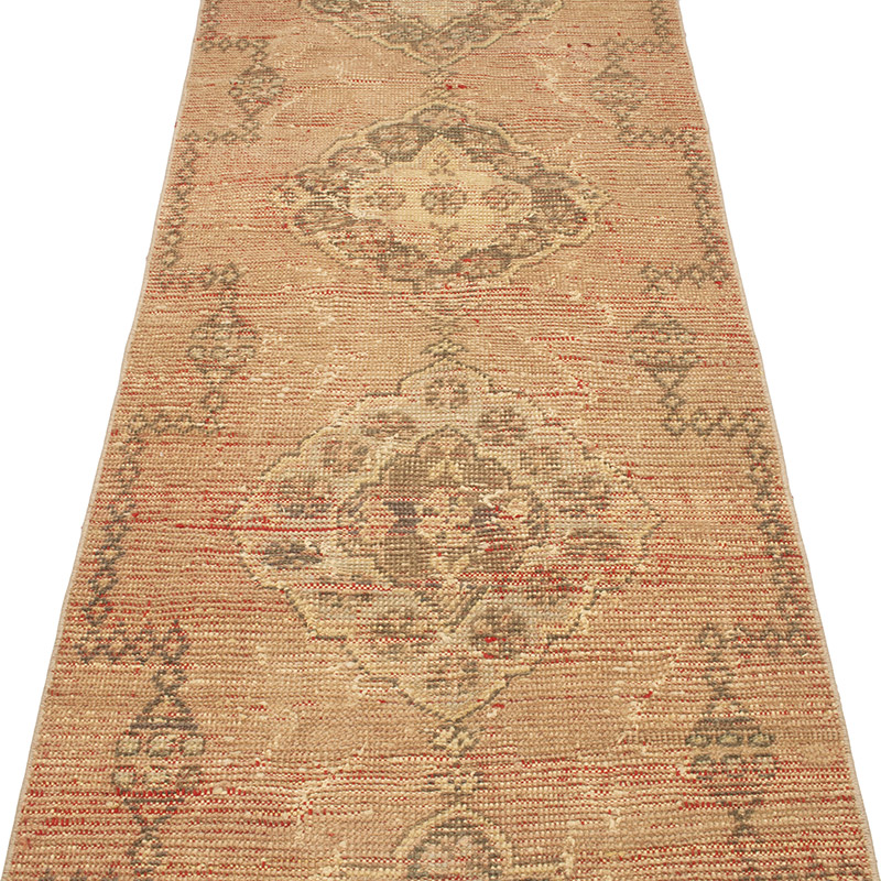 Pasillo Vintage Turco Anudado a Mano - 80 cm x 320 cm - K0088498