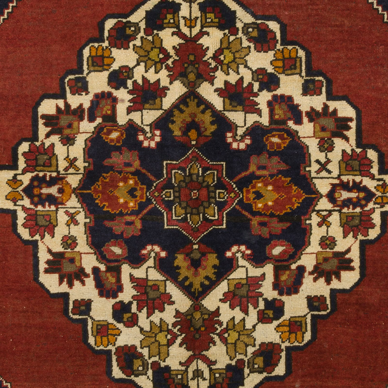 Alfombra Vintage Turca Anudada a Mano - 139 cm x 256 cm - K0088500