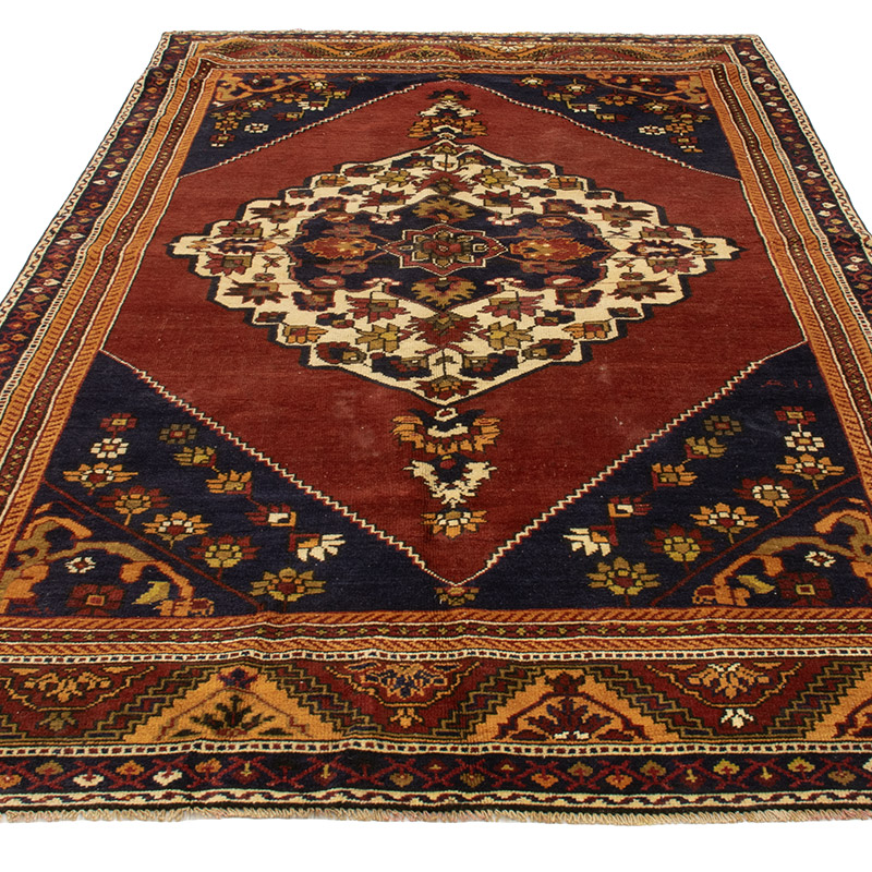 Alfombra Vintage Turca Anudada a Mano - 139 cm x 256 cm - K0088500