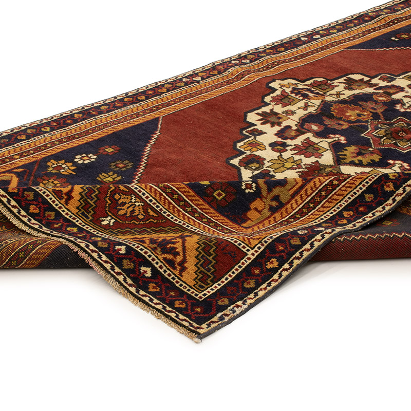 Alfombra Vintage Turca Anudada a Mano - 139 cm x 256 cm - K0088500