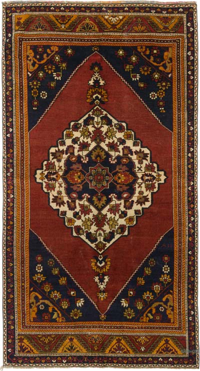 El Dokuma Vintage Halı - 139 cm x 256 cm