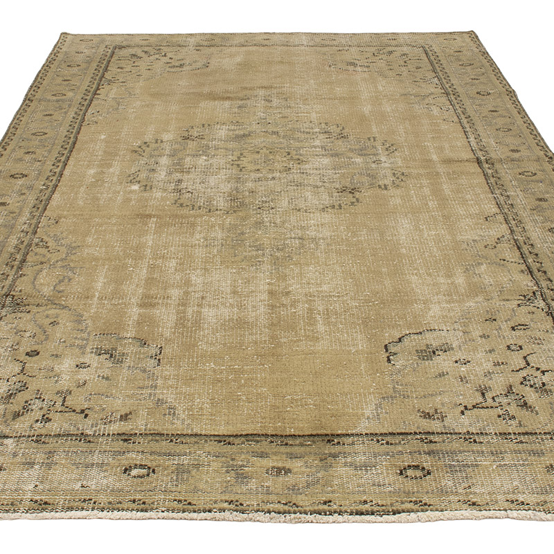 Alfombra Turca Vintage Sobre-teñida - 162 cm x 260 cm - K0088501