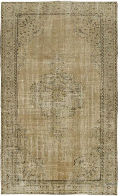 Boyalı El Dokuma Vintage Halı - 162 cm x 260 cm