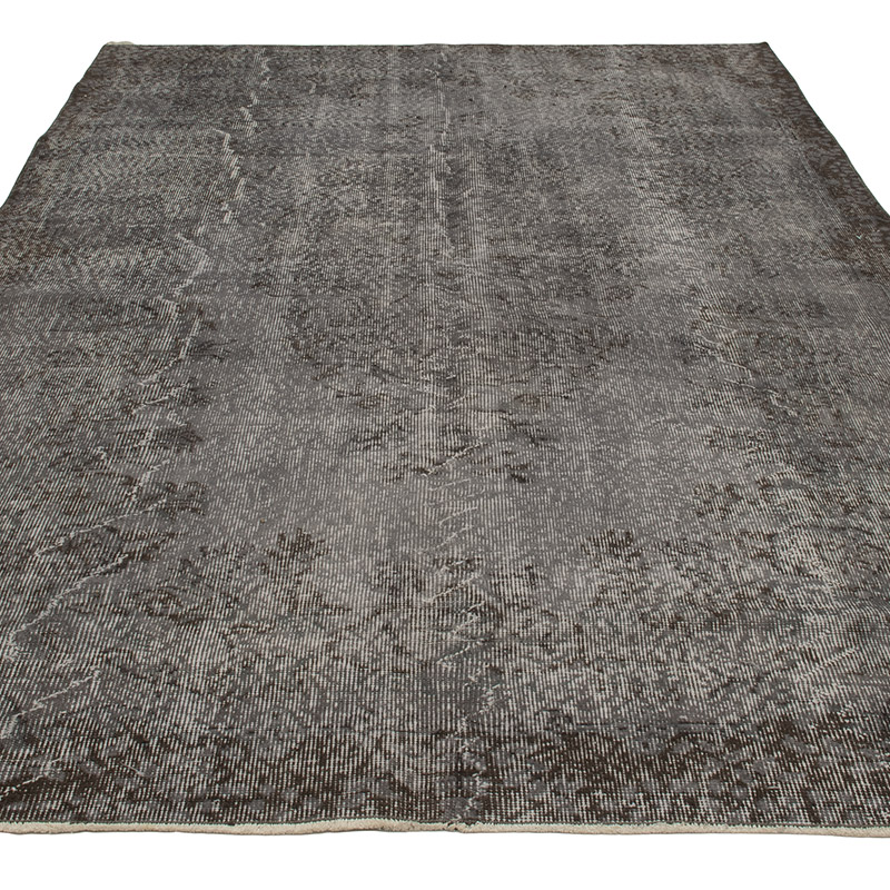 Over-dyed Vintage Hand-Knotted Turkish Rug - 5' 7" x 9' 3" (67" x 111") - K0088502