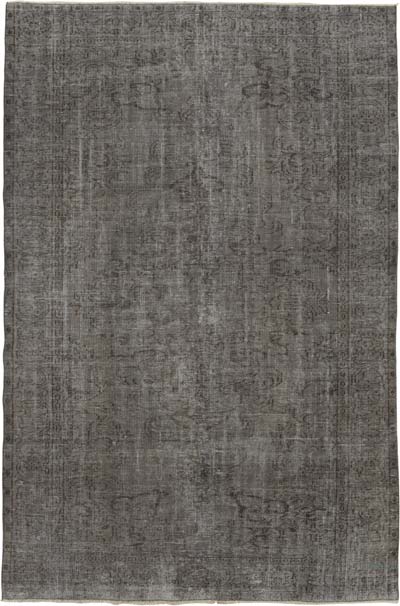 Over-dyed Vintage Hand-Knotted Turkish Rug - 6' 2" x 9' 1" (74" x 109")