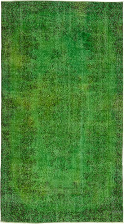 Boyalı El Dokuma Vintage Halı - 170 cm x 301 cm