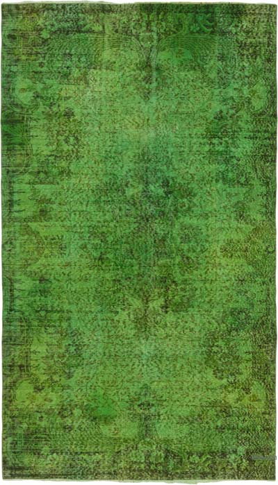 Boyalı El Dokuma Vintage Halı - 165 cm x 280 cm