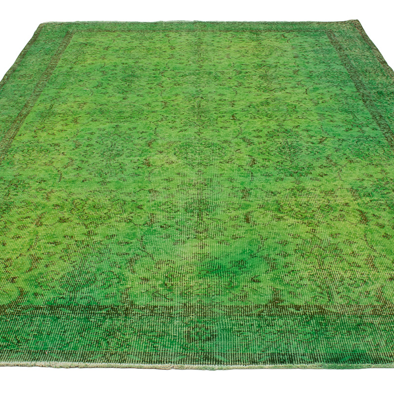Over-dyed Vintage Hand-Knotted Turkish Rug - 6' 1" x 9' 9" (73" x 117") - K0088960