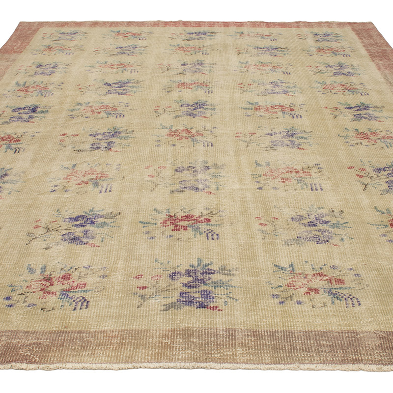 Alfombra Vintage Turca Anudada a Mano - 211 cm x 274 cm - K0088961
