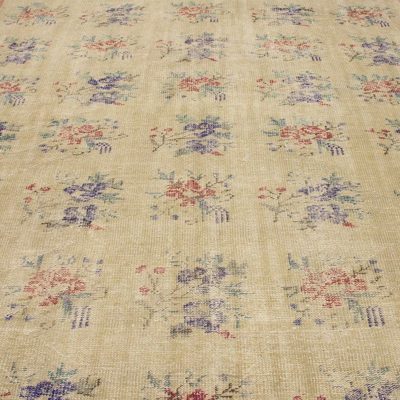 Alfombra Vintage Turca Anudada a Mano - 211 cm x 274 cm - K0088961
