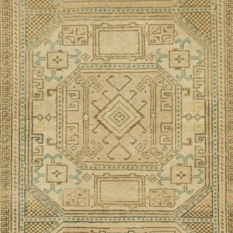 Alfombra Vintage Turca Anudada a Mano - 92 cm x 186 cm - K0088966