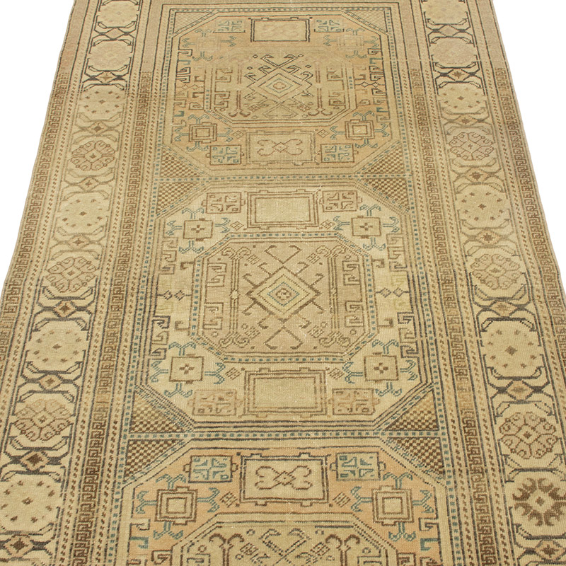 Alfombra Vintage Turca Anudada a Mano - 92 cm x 186 cm - K0088966
