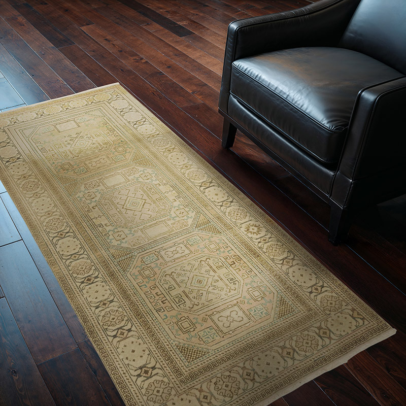 Alfombra Vintage Turca Anudada a Mano - 92 cm x 186 cm - K0088966