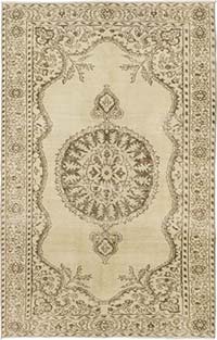 Vintage Turkish Hand-Knotted Rug - 6' 2" x 9' 8" (74" x 116")