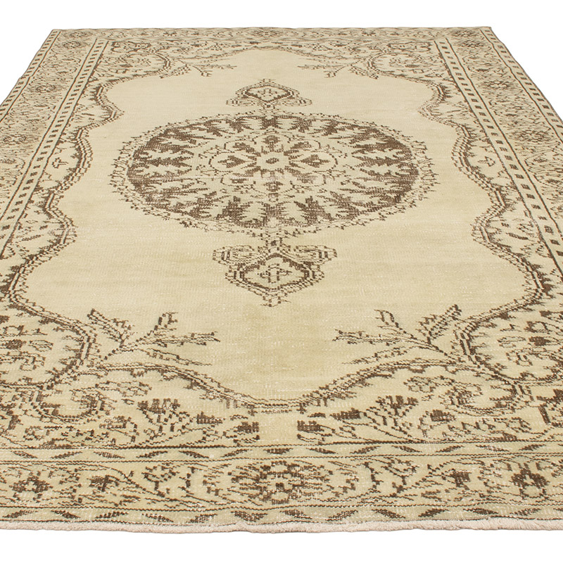 Alfombra Vintage Turca Anudada a Mano - 189 cm x 295 cm - K0088969