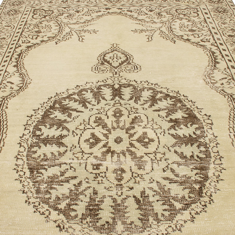 Alfombra Vintage Turca Anudada a Mano - 189 cm x 295 cm - K0088969