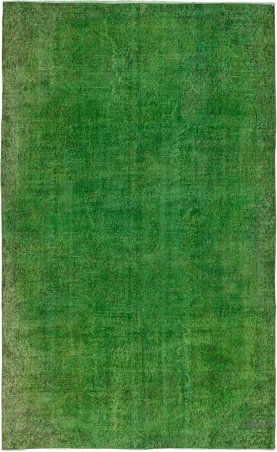 Boyalı El Dokuma Vintage Halı - 162 cm x 267 cm