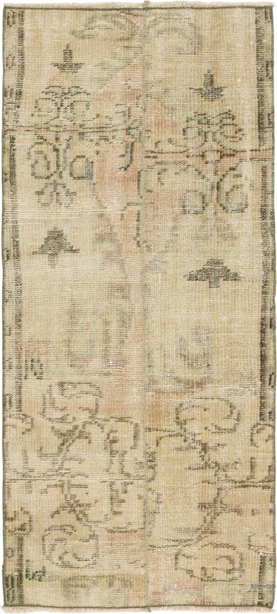 El Dokuma Vintage Halı - 61 cm x 133 cm