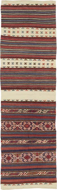 Vintage Balikesir Kilim Runner - 2' 2" x 7' 3" (26" x 87")