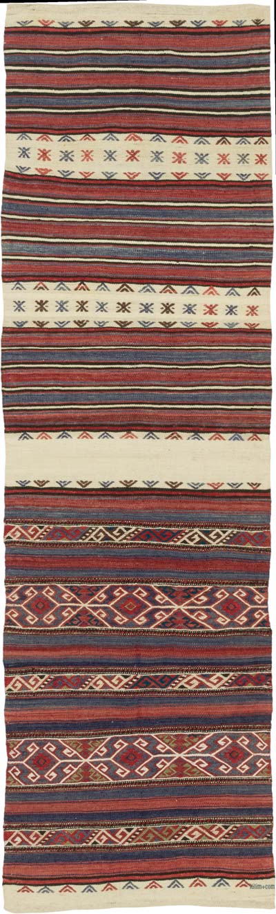 Vintage Balikesir Kilim Runner - 2' 2" x 7' 3" (26" x 87")