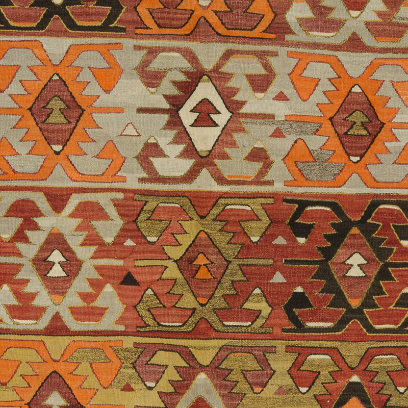 Vintage Konya Kilim Rug - 5' 3" x 11' 2" (63" x 134") - K0088992