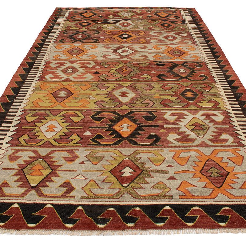 Vintage Konya Kilim Rug - 5' 3" x 11' 2" (63" x 134") - K0088992