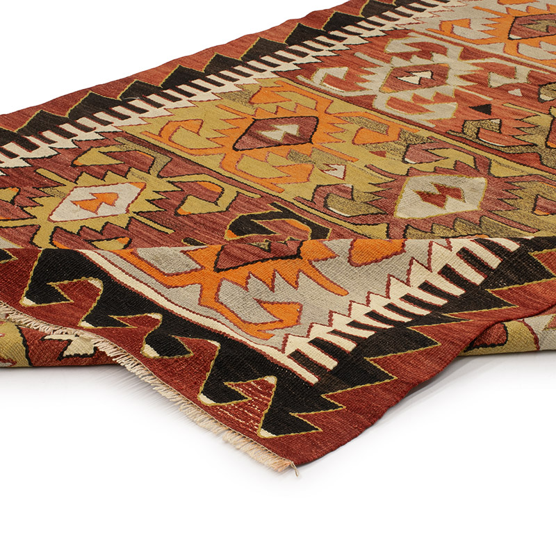 Vintage Konya Kilim Rug - 5' 3" x 11' 2" (63" x 134") - K0088992