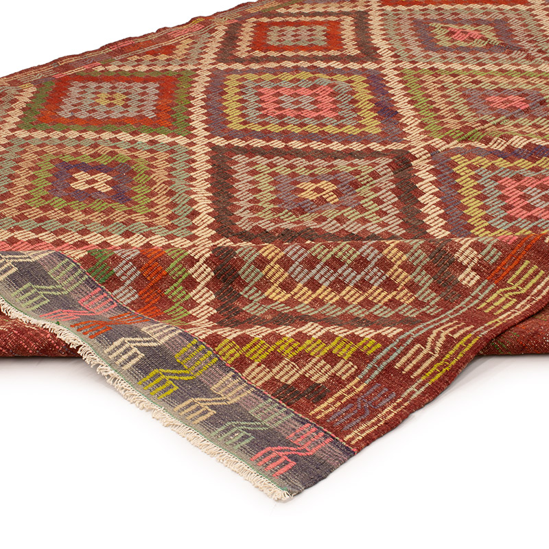 Vintage Anatolian Jijim Rug - 6' 8" x 9' 2" (80" x 110") - K0089003
