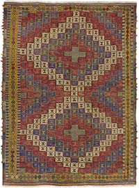 Vintage Anatolian Jijim Rug - 5' 9" x 7' 9" (69" x 93")