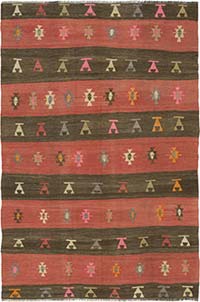 Vintage Mihalic Kilim Rug - 6' 2" x 9' 1" (74" x 109")
