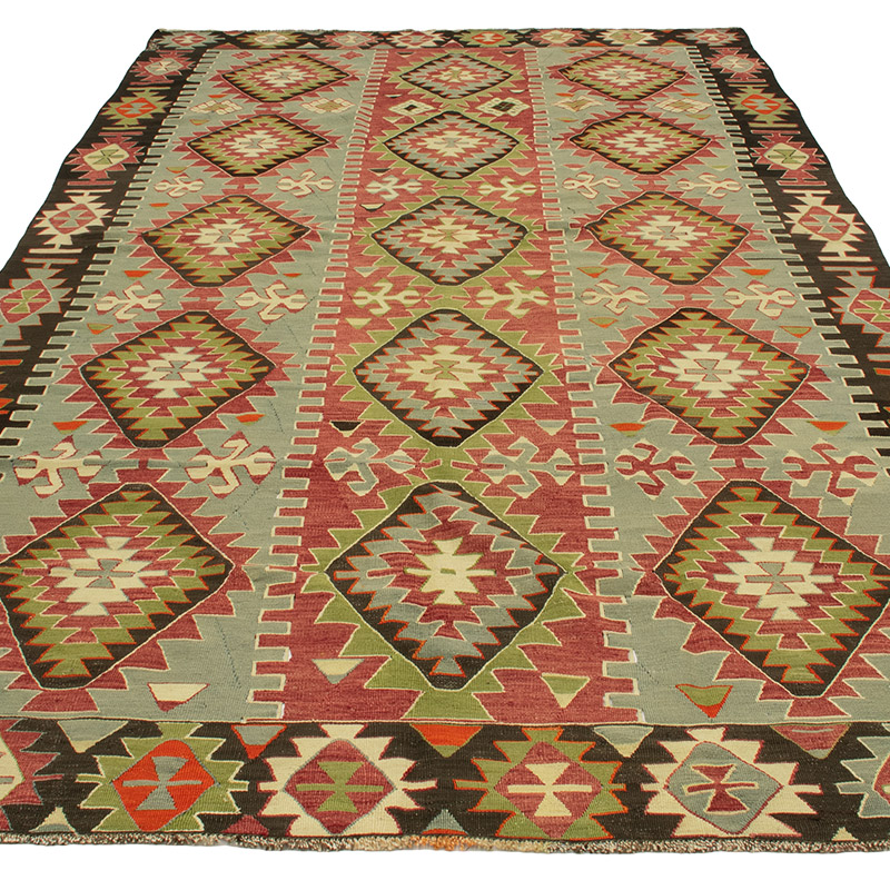 Vintage Esme Kilim Rug - 5' 3" x 10'  (63" x 120") - K0089012