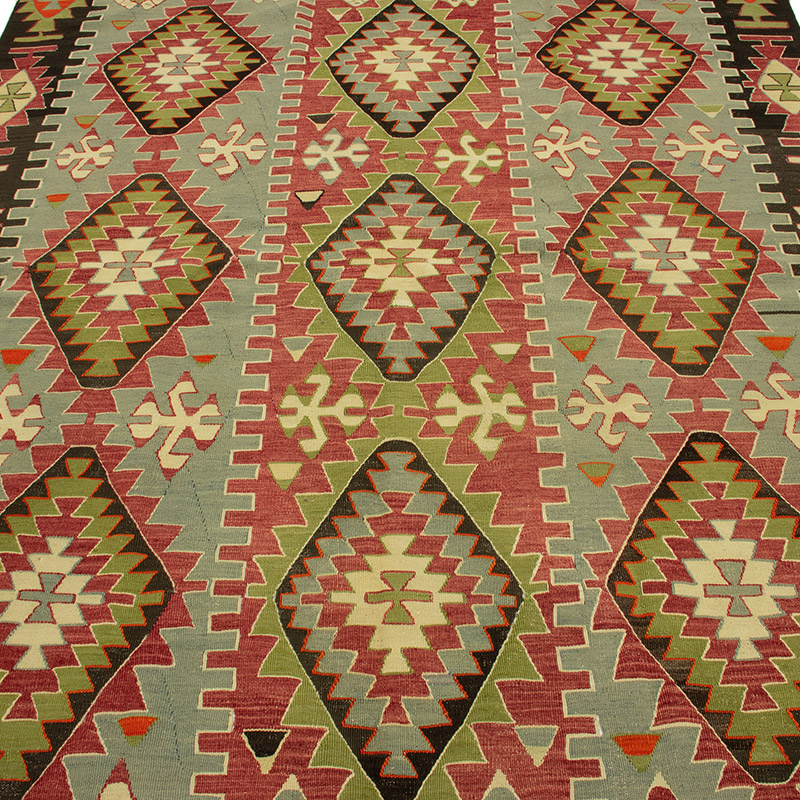 Vintage Esme Kilim Rug - 5' 3" x 10'  (63" x 120") - K0089012