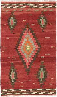 Vintage Mihalic Kilim Rug - 3' 9" x 6'  (45" x 72")