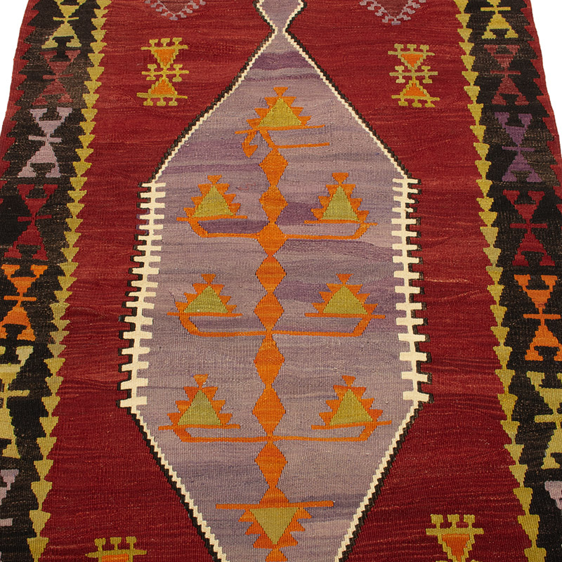 Vintage Afyon Kilim Rug - 3' 1" x 4' 9" (37" x 57") - K0089020