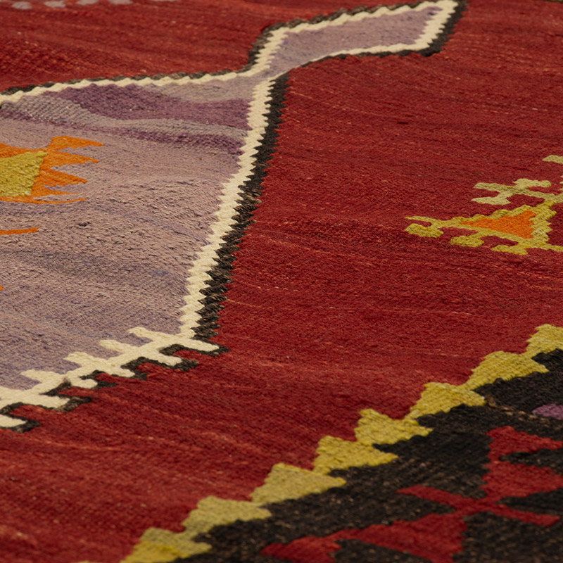 Vintage Afyon Kilim Rug - 3' 1" x 4' 9" (37" x 57") - K0089020